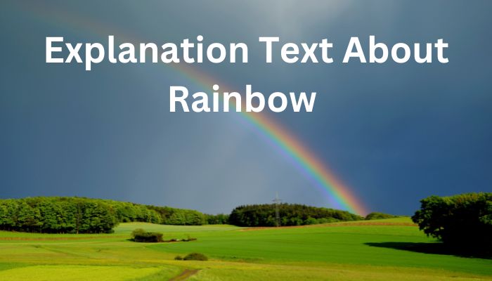 Contoh Explanation Text About Rainbow Dan Terjemahannya